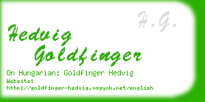 hedvig goldfinger business card